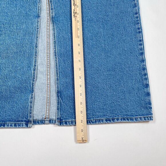 Abrand Jeans Maxi Skirt Size 32 / AU 14 Debbie Denim Slit Front Long NEW - Picture 12 of 12
